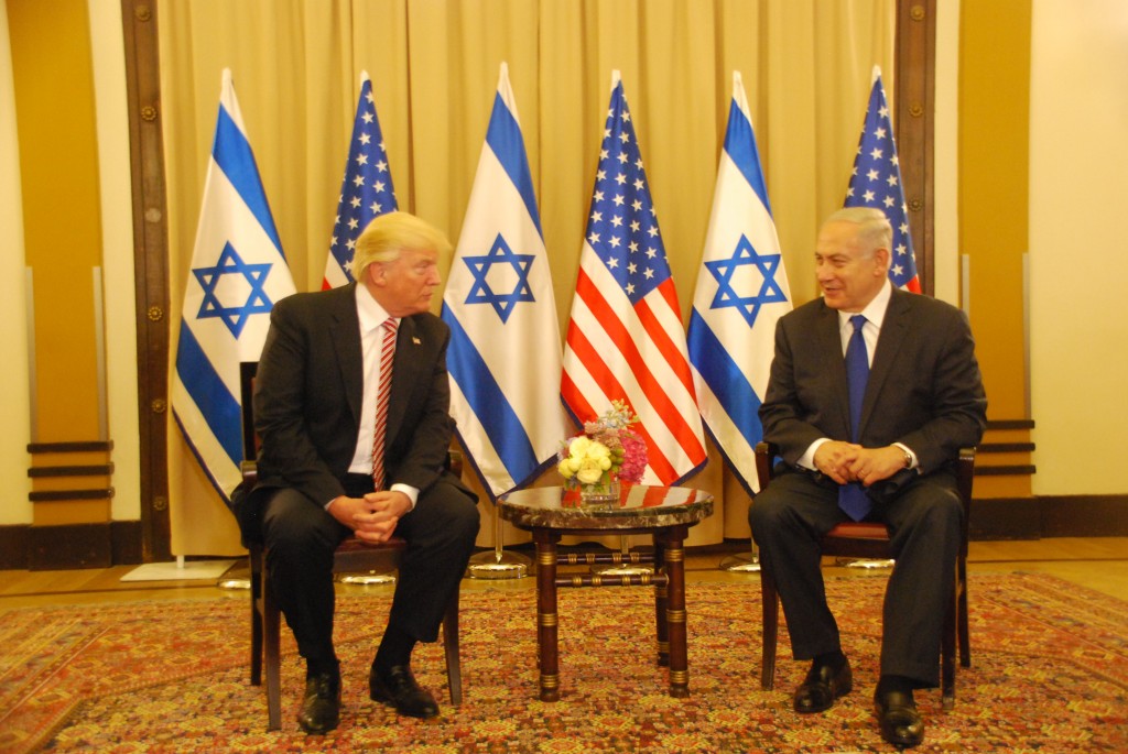 Премьер-министр Биньямин Нетаниягу и президент США Дональд Трамп встретились в гостинице "Кинг Дэвид